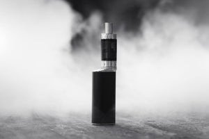 an image of a vaping mod surrounded in smoke