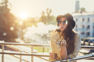 woman vaping